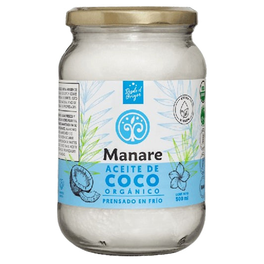 Aceite de Coco Orgánico. Manare 500ml.