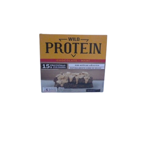 Wild Protein Barra Chocolate- Maní 45g (5U). WILDFOODS