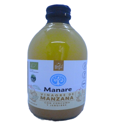 Vinagre Manzana Con Cúrcuma Y Jengibre-500ml. Manare.