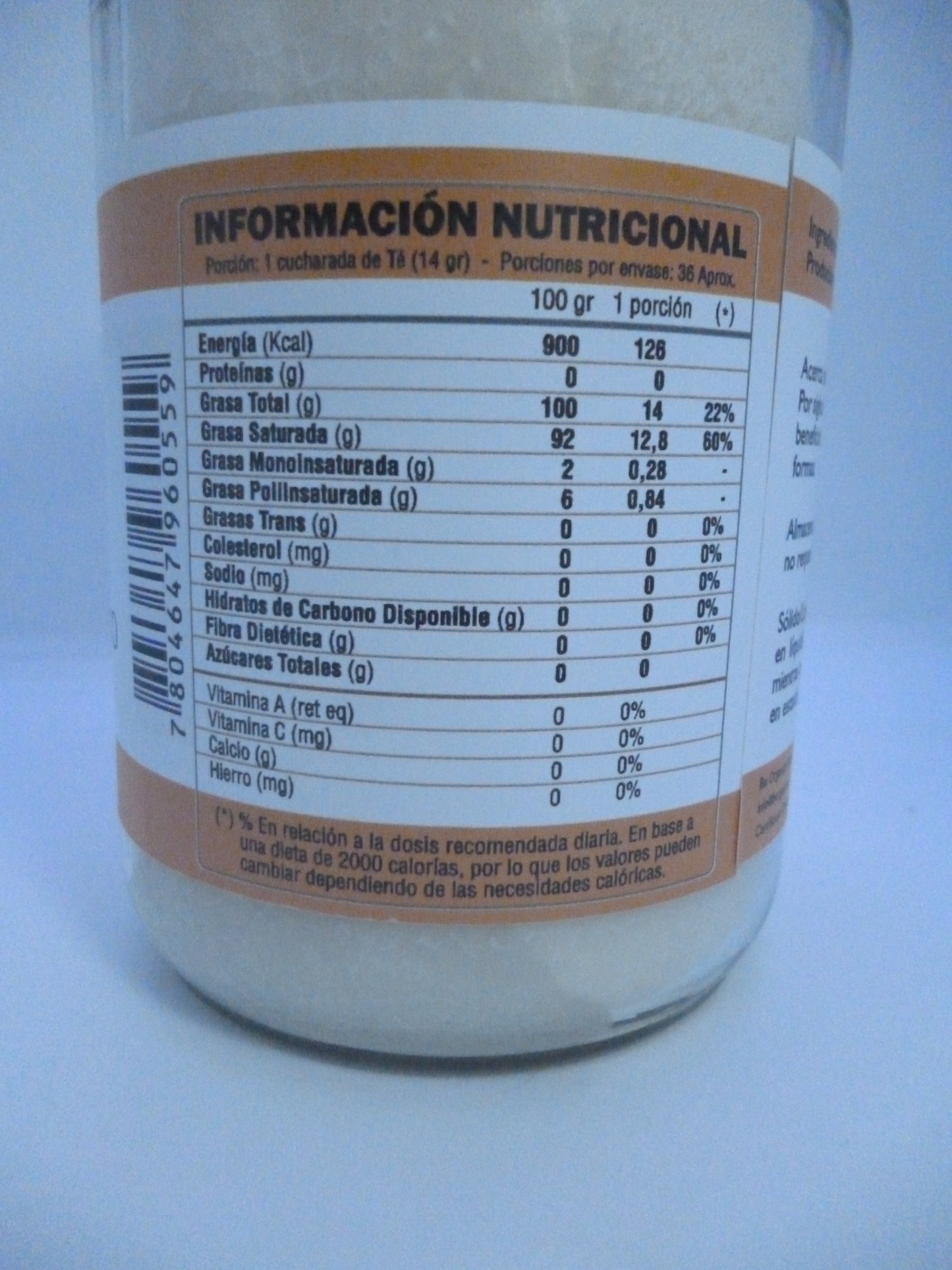 Aceite Refinado de Coco sin aroma, ni sabor. B Organics 500ml.