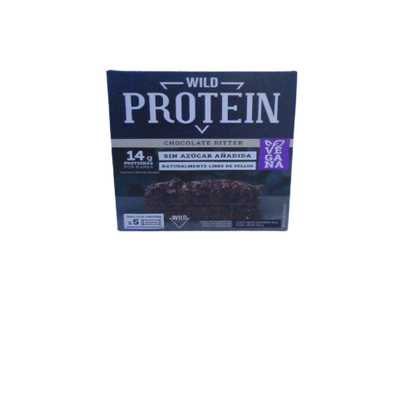 Wild Protein Barra Vegana Chocolate Bitter 45g (5U). WILDFOODS.