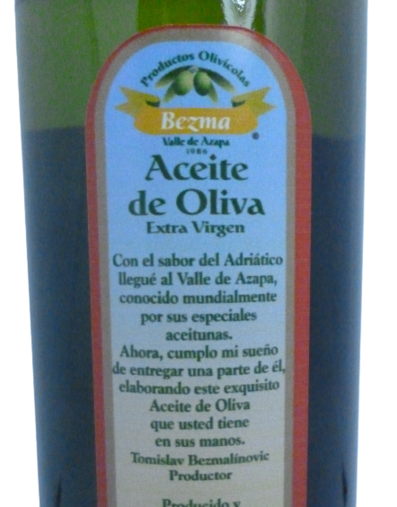 Aceite De Oliva Extra Virgen. Bezma