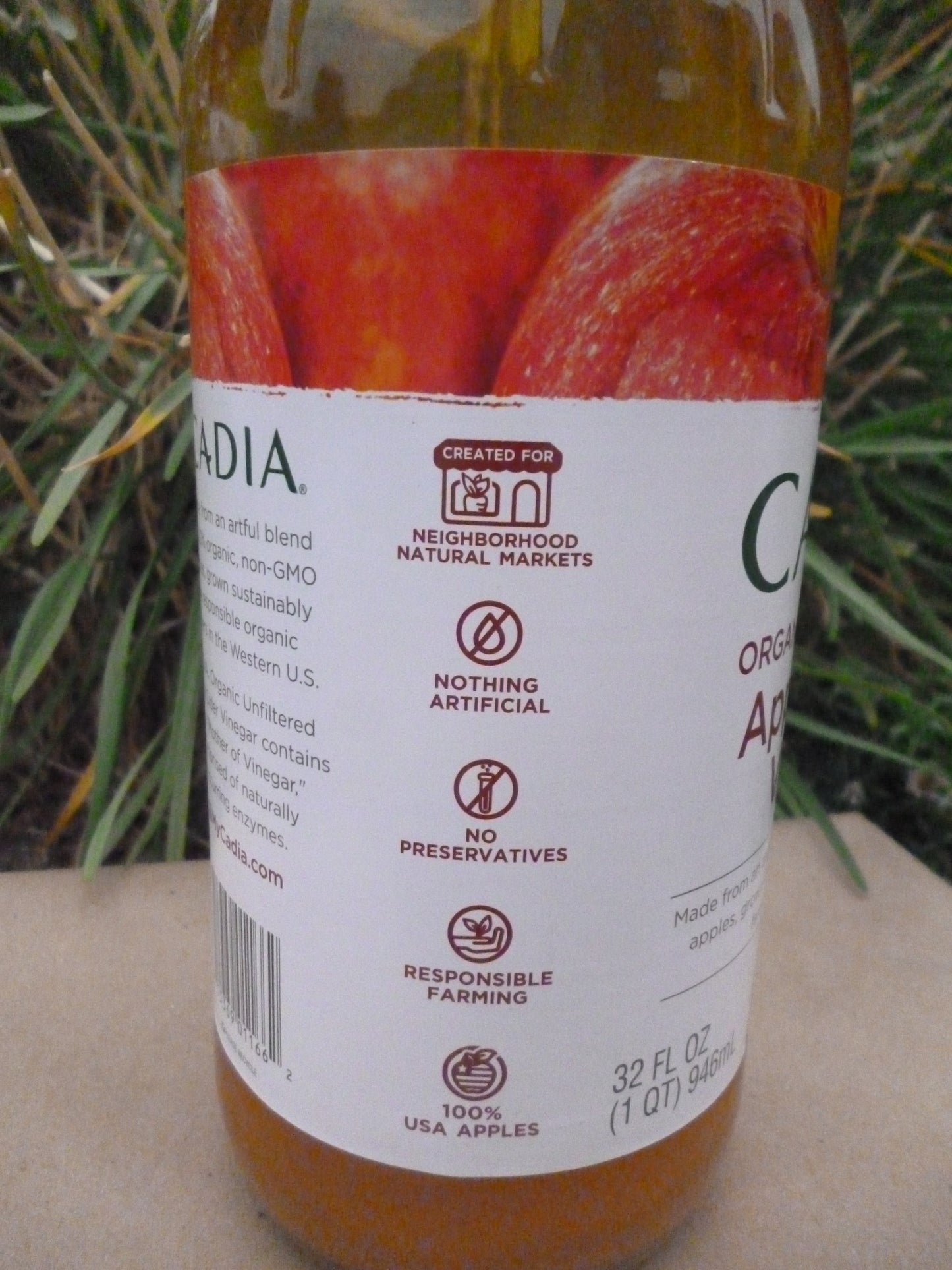 Vinagre De Manzana Orgánico. Cadia 946ml.