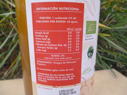 Vinagre De Manzana Orgánico. Manare 1lt.