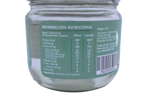 Aceite De Coco Orgánico Extra Virgen